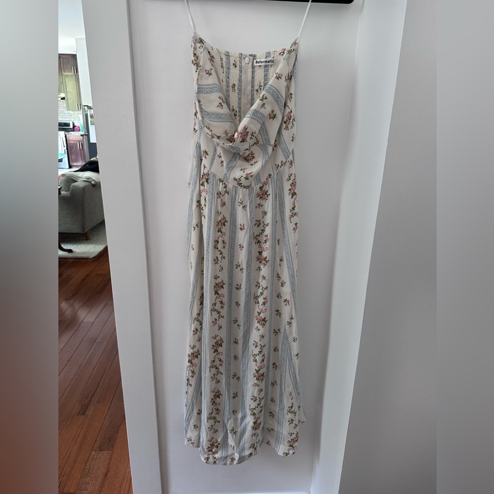 reformation strapless dress - size 4